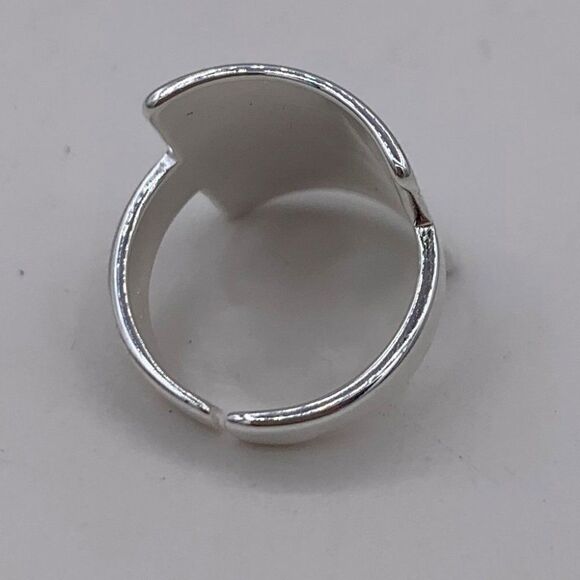 ring, solid 925 sterling silver, adjustable, minimalist, mirror finish, NWOT - Picture 7 of 14